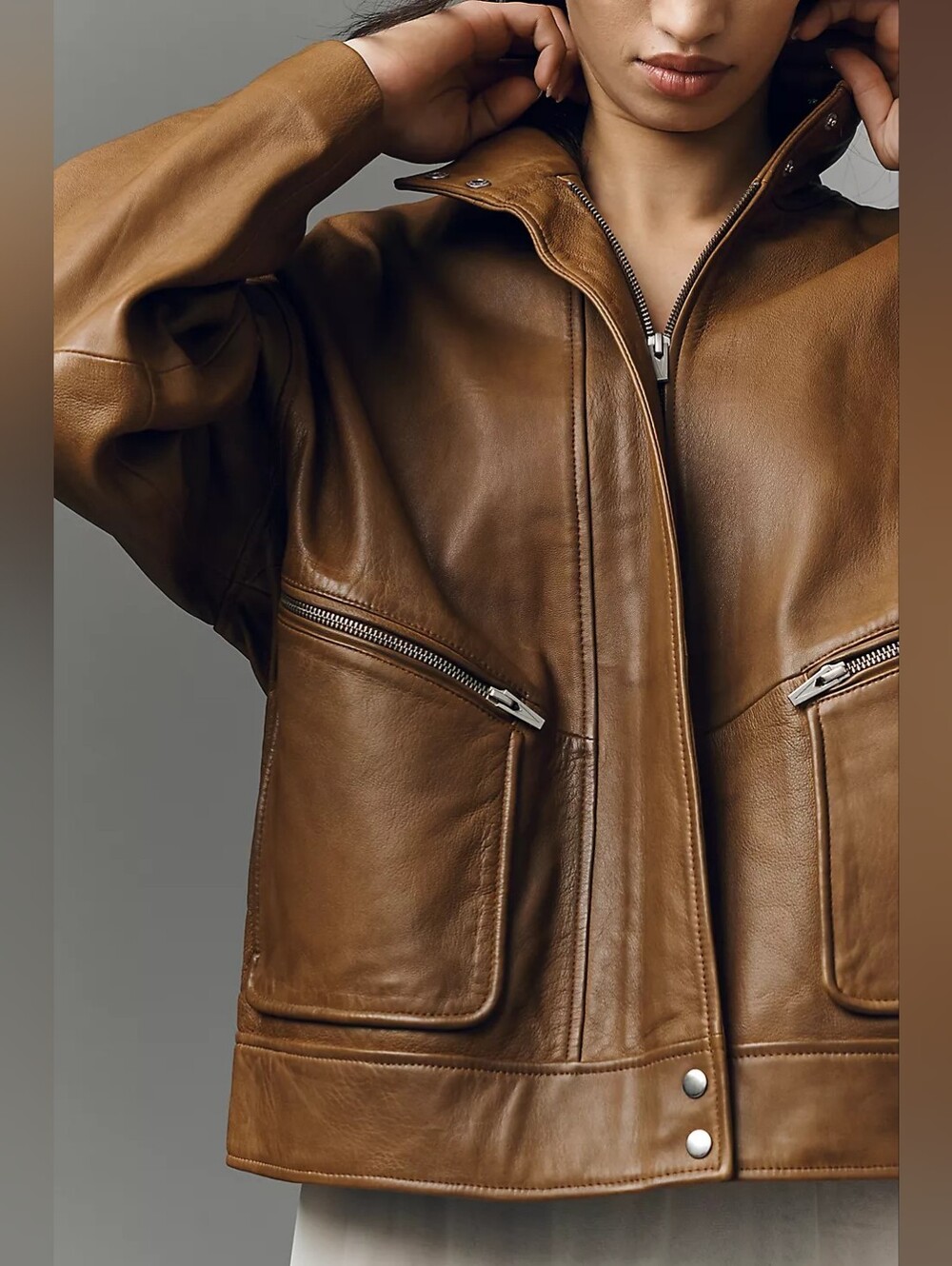 Reformation x Veda Harrison Leather Jacket, L, Topanga Canyon - Picture 4 of 7